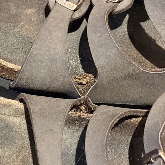 Birkenstock Florida Womens Sandal size 6.5-7 Soft Footbed Mocha Brown  READ - Picture 5 of 7